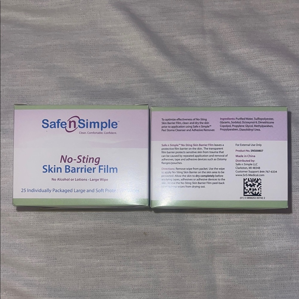 No-Sting Skin Barrier Film Wipes - 2 BOXES